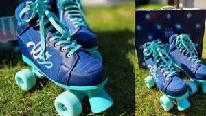 Rio Roller Rollschuhe Lumina türkis blau UK 7 EUR 40,5 navy grün TOP Zust. OVP - Bild 1 von 9