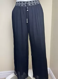 $88 Philosophy Women’s Trouser elastic waist Wide leg pant Sz XL. (B.144) - Picture 1 of 8