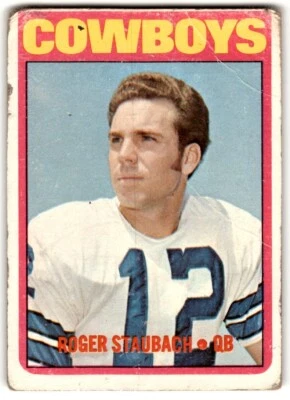 1972 Topps Roger Staubach Rookie #200 Dallas Cowboys - Image 1 of 2