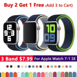 For Apple Watch Sport Nylon Band Strap 38/40/42/44mm iWatch Series 7 SE 6 5 4 3 - Picture 1 of 79