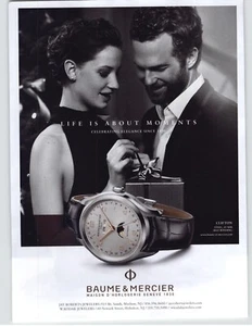 2016 Baume And Mercier Geneve Man's Watch Art Promo Magazine Print Ad - Picture 1 of 4
