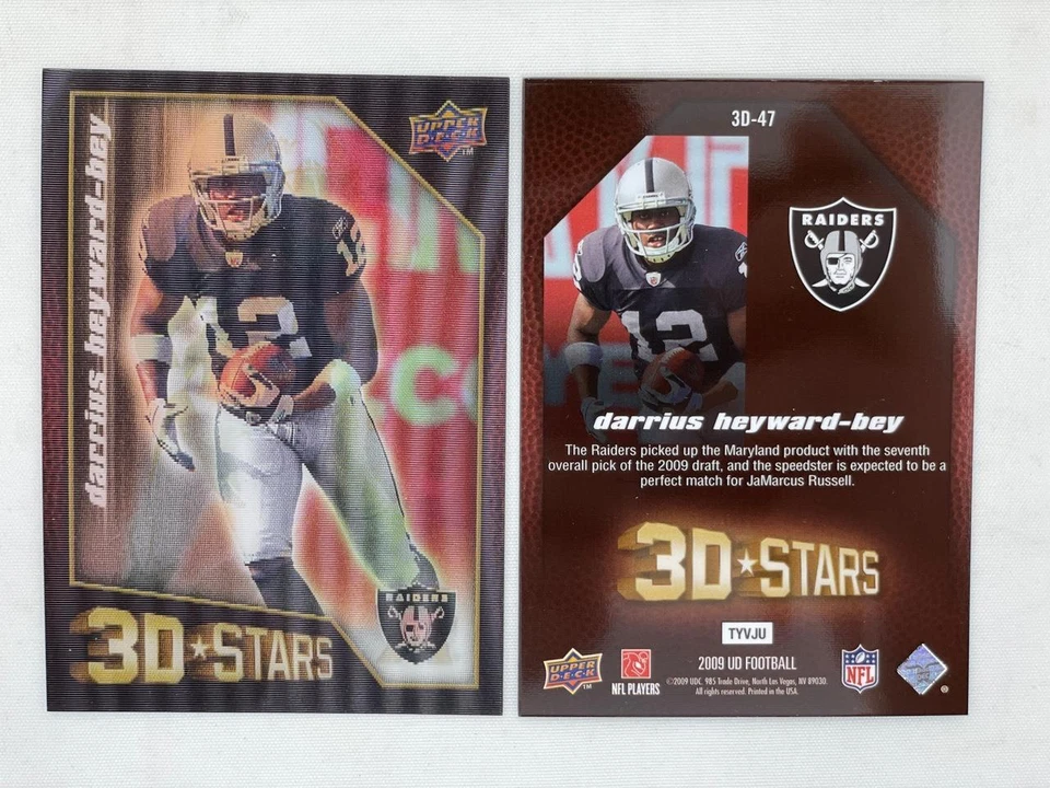 2009 Upper Deck 3D Stars Lenticular #47 DARRIUS HEYWARD-BEY RC Raiders Maryland - Image 1 of 1