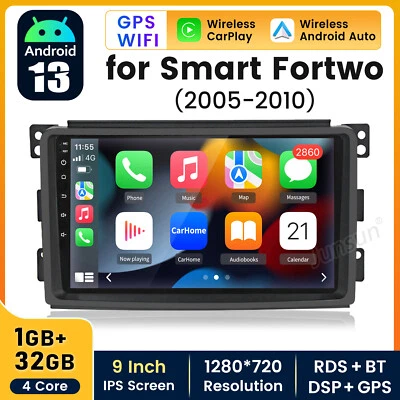 Android13 Autoradio Für Benz Smart Fortwo 451 2005-2010 Carplay GPS Navi WiFi BT - Bild 1 von 4