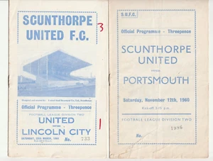Scunthorpe United 1960/61 Selection of Home League Programmes from menu - Picture 1 of 3