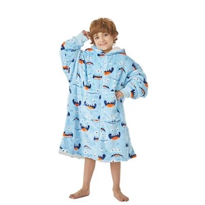 JOYWOO Wearable Blanket for Kids Oversized Hoodie Sherpa Blanket Sweatshirt Smal - Picture 1 of 9
