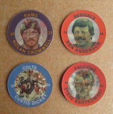 1983 1984 7 ELEVEN SUPER STAR SPORTS 3-D COINS FOOTBALL COMPLETE YOUR SET