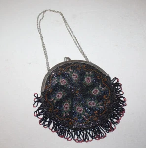 Antike viktorianische Damen Handtasche mit Perlen - Bild 1 von 5