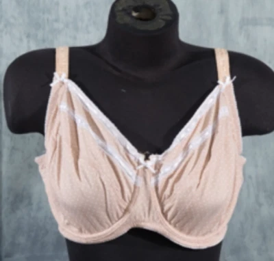 HYP Figure 42DD Bra beige  lace polka dots bow underwire - Imagem 1 de 4