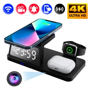 Chargeur Téléphone Portable Sans Fil HD 1080P Caméra de Sécurité WIFI Mouvement Enregistreur Maison - Photo 1/17