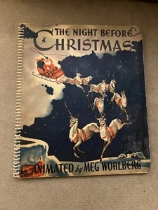 Vintage 1944 The Night Before Christmas Animated Meg Wohlberg Pop Up 1st Edition - Picture 1 of 13