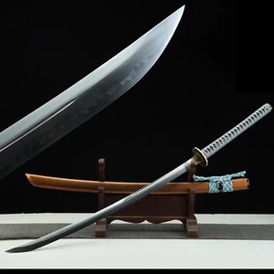 Espada Katana Naginata japonesa templada de arcilla de acero T10 de 48"" Unokubi Zukuri - Imagen 1 de 10