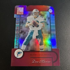 2001 DONRUSS ELITE ASPIRATIONS DIECUT DAN MARINO MIAMI DOLPHINS #62/87