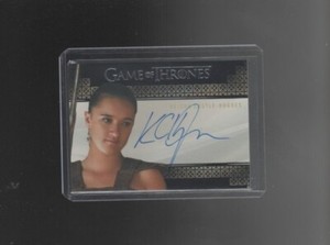  Game of Thrones season 7 Keisha Castle-Hughes autograph card