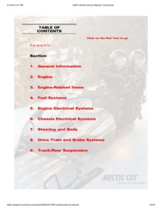 Arctic Cat 2006 120 660 Service Manual | 4-Stroke | MAILED CD OR USB - Bild 1 von 11