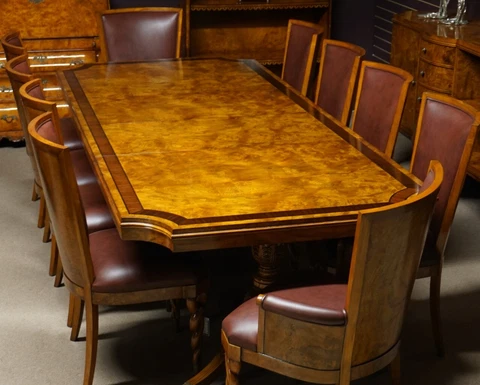 Beautiful 9' traditional Ash wood 2 pedestal formal dining table Cover