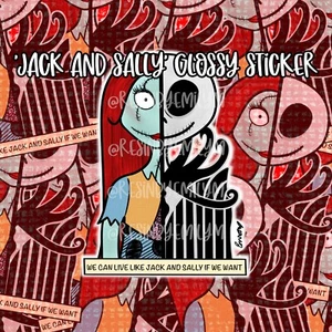Blink 182 Jack & Sally inspired Sticker The Nightmare Before Christmas Halloween - Picture 1 of 2
