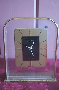 BULOVA CONTEMPORARY STYLE QUARTZ MANTEL/ TABLE CLOCK - Picture 1 of 3