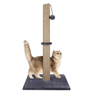 TALL LARGE CAT SCRATCHING POST 74CM STRONG NATURAL SISAL POLE HEAVY DUTY BASE - Picture 1 of 12