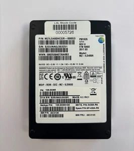 Hard Disk Samsung SSD SAS 400GB 12G 2.5'' Model : MZILS400HCGR-000G3 / PM1635 - Afbeelding 1 van 3