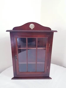 Antique Vintage cottage country style early 1980 wall hanging corner cabinet - Picture 1 of 12