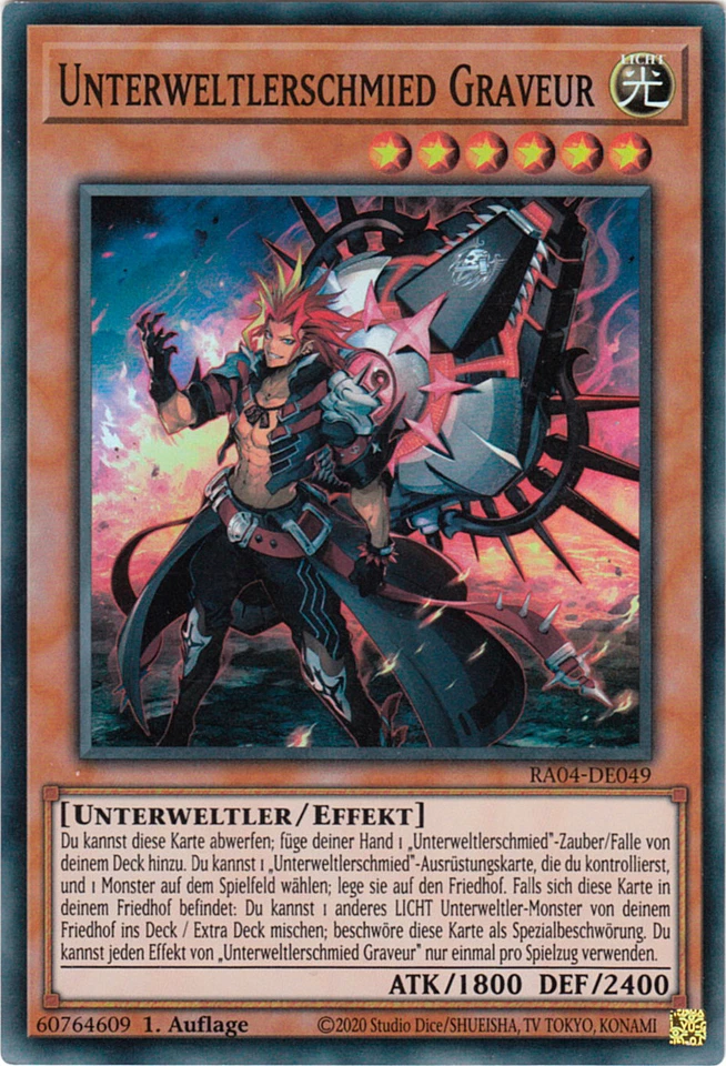 YU-GI-OH, UNTERWELTLERSCHMIED GRAVEUR, SR, RA04-DE049, 1. Auflage, TOP - Bild 1 von 1