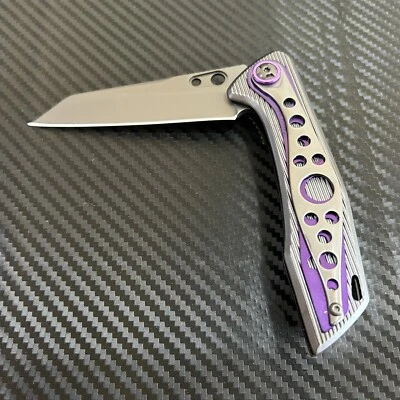8” Purple Tactical Spring Assisted Folding Pocket Knife Girl’s Knife w/Clip - Image 1 of 4