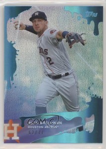 2020 Topps X Steve Aoki Wave 1 Blue Frosting Holo Foilboard /77 Alex Bregman #5