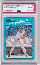 PSA 8 NM-MT 1990 DONRUSS BEST A.L. KEN GRIFFEY JR. NO.1 PSA 8 NM-MT