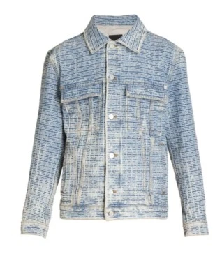 GIVENCHY $1650 Monogram Denim Jacquard 4G Motif Jacket Classic Fit  Size Large - Image 1 of 4