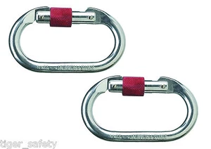 Pack of 2 Delta Plus Froment ELARA01 AM002 Steel Karabiner With Screw Carabiner - Picture 1 of 1