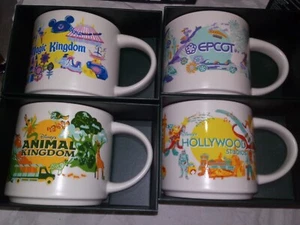2024 Disney Starbucks Discovery Series Epcot Magic Hollywood AK Mugs Set Of 4 - Picture 1 of 4