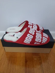 UGG Scuff Graphic Band Men's Slippers US 10 samba Red / White - Picture 1 of 10