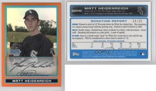 2009 Bowman Draft Prospects Chrome Orange Refractor /25 Matt Heidenreich #BDPP43