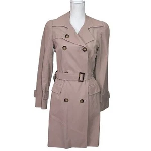 Cinzia Rocca Icons Double Breasted Belted Trench Coat Tan Women’s Size 4 - Picture 1 of 12