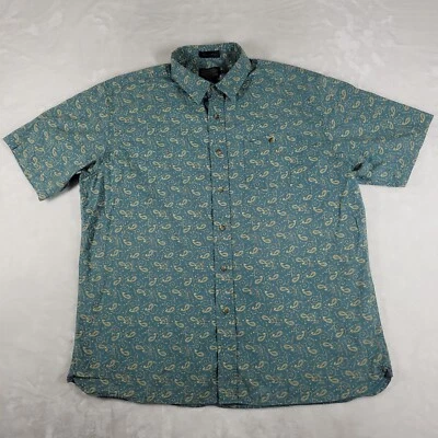 Camisa Pendleton Thomas Kay Manga Corta Abotonada Para Hombre XL Azul Patrón Paisley Foto 1 de 4