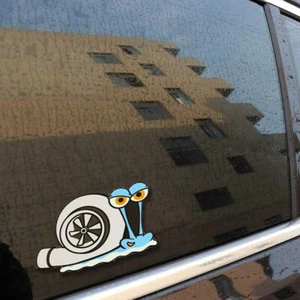 1x Car Parts Turbo Snail Funny Trunk Auto Sticker Door Bumper Window Decal Decor - Imagen 1 de 12