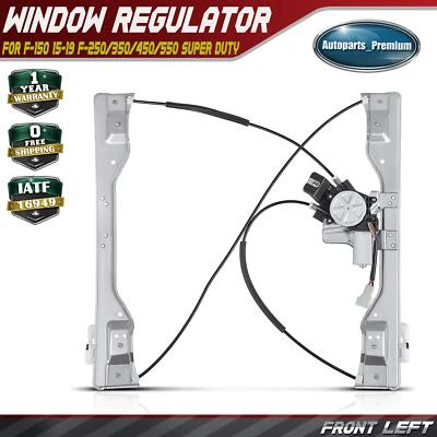 Window Regulator w/Motor for Ford F-150 F-250 Super Duty Front Left w/Anti-Pinch - Image 1 of 4