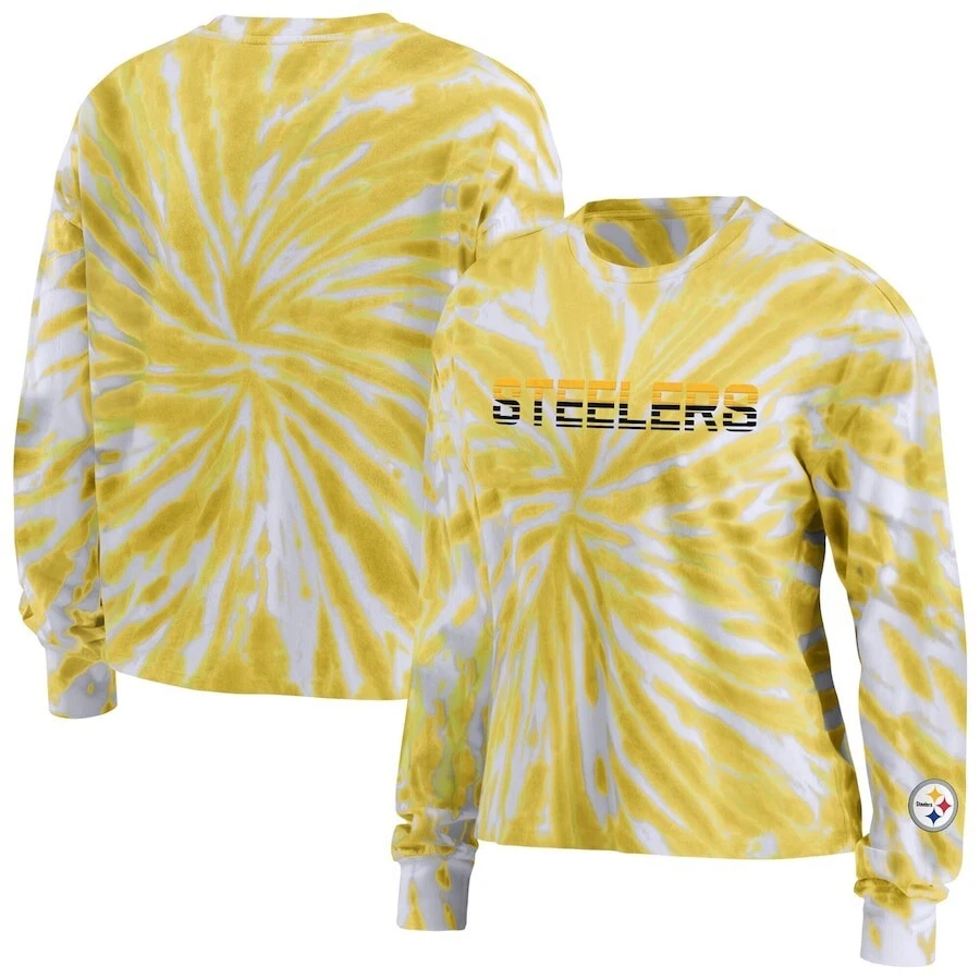NFL Pittsburgh Steelers Mujer Tie Dye Manga Larga Talla Plus 1X Foto 1 de 1
