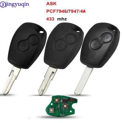 2 Buttons Remote Key For Renault Duster Modus Clio 3 Twingo DACIA Logan Sandero - Image 1 of 4