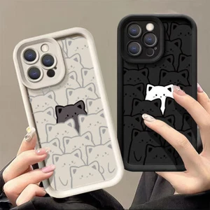 For Xiaomi Crowd Cat Case Hot Cool Silicone ShockProof Phone Back Cover Lovely - Picture 1 of 14