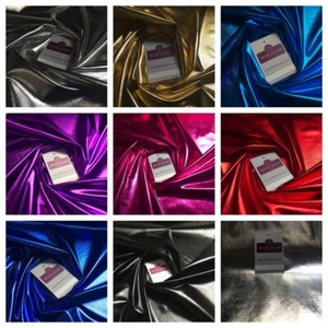 £7.35 Metallic Foil Mirror 4 way Stretch Spandex Dance Fabric 57" Wide M892 - Picture 1 of 47