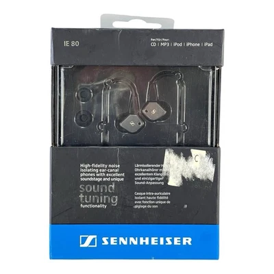 Sennheiser IE 80 In-Ear High-Fidelity Wired Earphones Black Brand New Sealed - Image 1 of 4