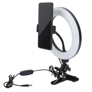 Selfie Ring Light ABS Adjustable Color And Brightness Clip On LED Fill WA - Photo 1 sur 12