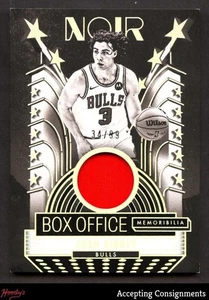 2024-25 Panini Noir Box Office #18 Josh Giddey GAME USED JERSEY 34/99 Bulls - Picture 1 of 2