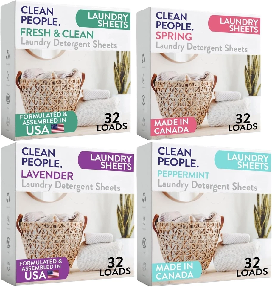 Clean People Laundry Detergent Sheets - Recyclable Packaging, Hypoallergenic, St - Image 1 of 1