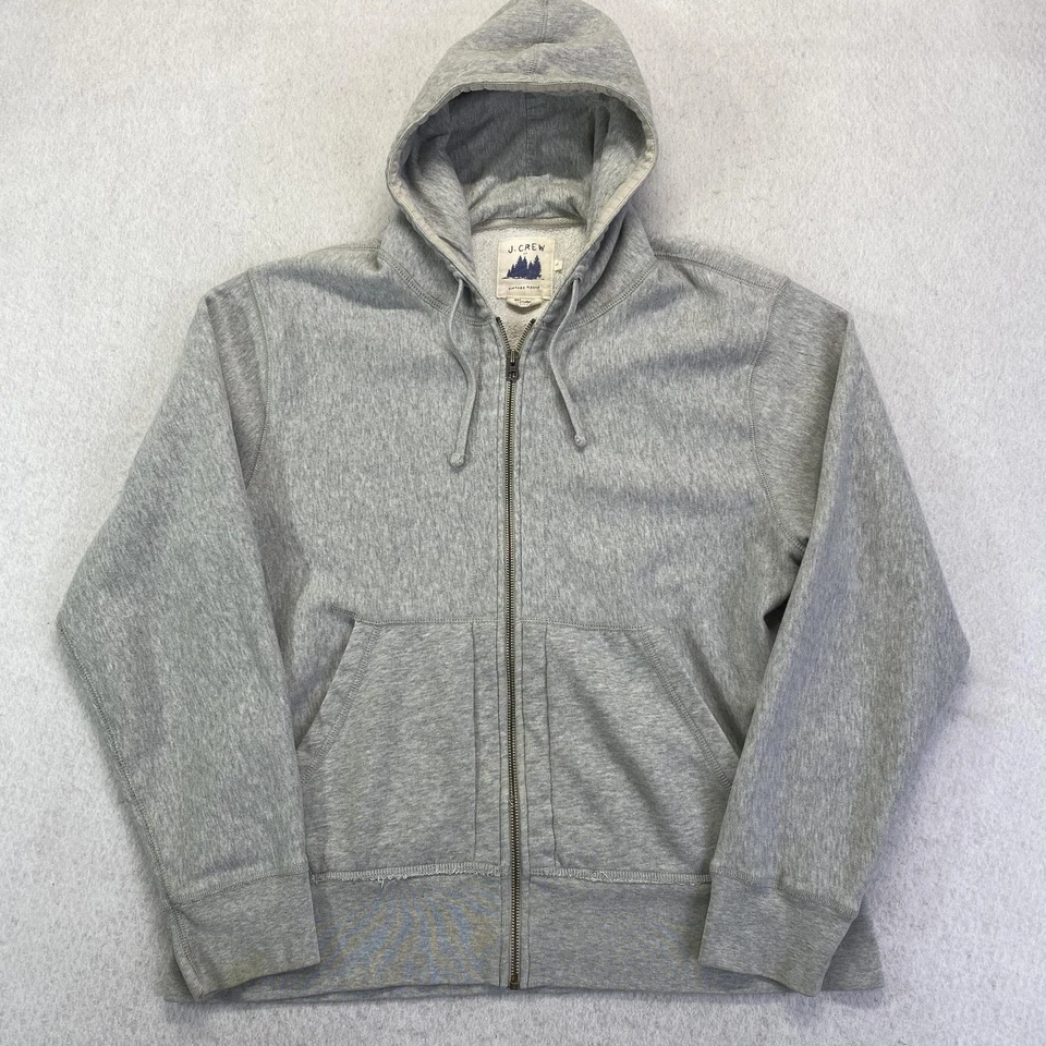 Sudadera J Crew Para Hombre Grande Gris De Colección Polar Cremallera Completa Sudadera con Capucha Chaqueta Informal Foto 1 de 4