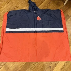 Boston Red Sox Official Team Poncho Reusable, One Size, Snaps On Sides, Hooded - Picture 1 of 10