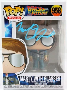 Michael J. Fox Autographed Marty w/Glasses Funko Pop Figurine #958- JSA W*Blue - Picture 1 of 12