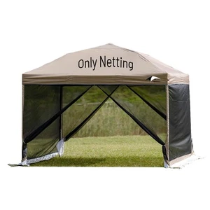 10x10 Mosquito Netting for Canopy, Pop up Tent Mesh Screen Side Walls, with Z... - Picture 1 of 6