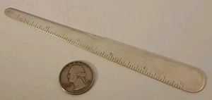 Antigua regla de plata esterlina abrecartas clasificador de gemas BONITO - Imagen 1 de 8